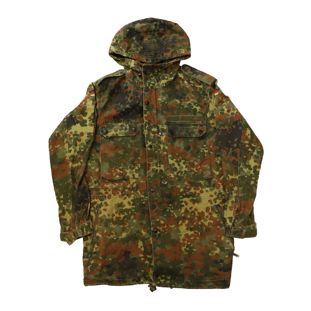 Vintage 1993 German Spezialbekleidung Gmbh Flecktarn Camo Hooded Parka Size N/A